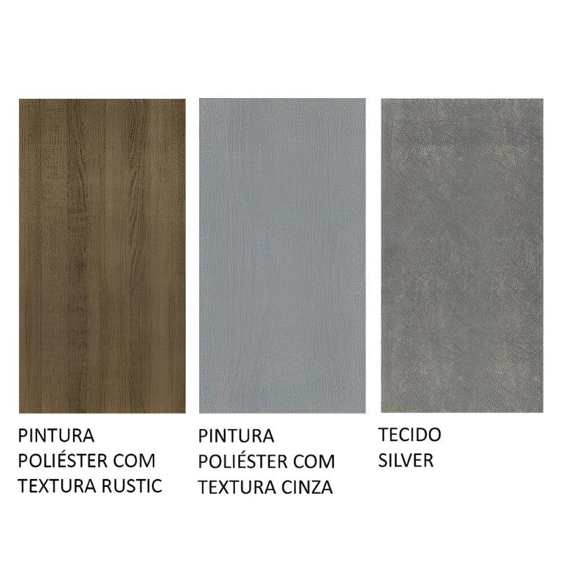 Conjunto Sala de Jantar, Mesa com Tampo de Vidro e 4 Cadeiras