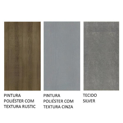 Conjunto Sala de Jantar, Mesa com Tampo de Vidro e 4 Cadeiras