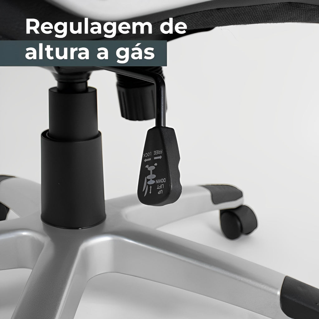 Cadeira de Escritório Presidente Johnson Healer, Preta