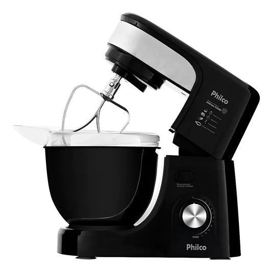 Batedeira Planetária Philco Turbo PHP500, Preta, 12 Velocidades, 127V/220V