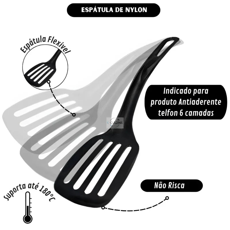 Kit Jogo de Frigideiras 3 Peças Antiaderente Teflon 6 Camadas Desenhada Rouge com Espátula