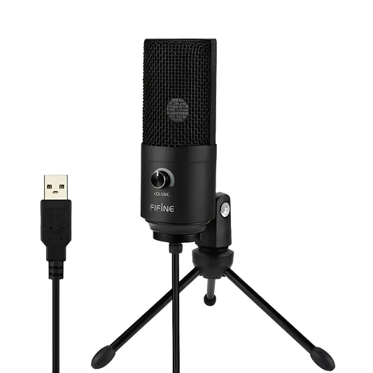 Microfone Fifine K669 Profissional, Microfone de Gravação Para Computador, Estúdio de Gravação e Outros