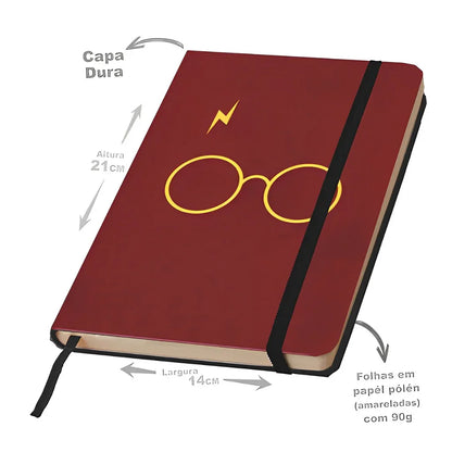 Caderno de Anotações Harry Potter Capa Dura 21x14cm