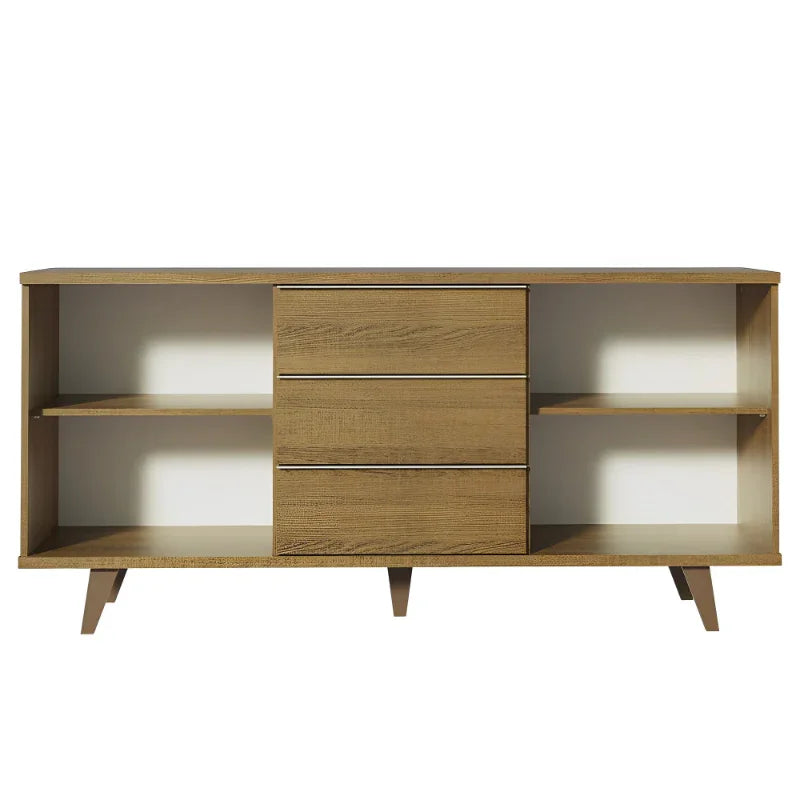 Buffet Aparador com 3 Gavetas e 2 Portas com Pés