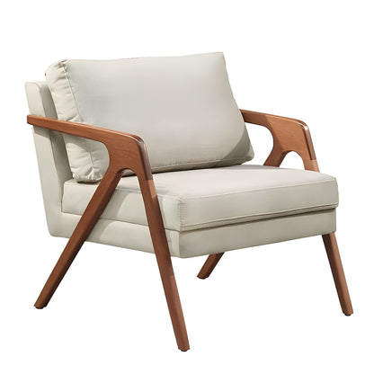 Poltrona Decorativa Mona, Luxo em Madeira Maciça