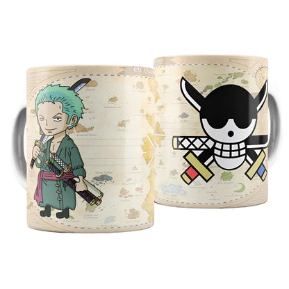 Caneca de Porcelana One Piece Mugiwaras
