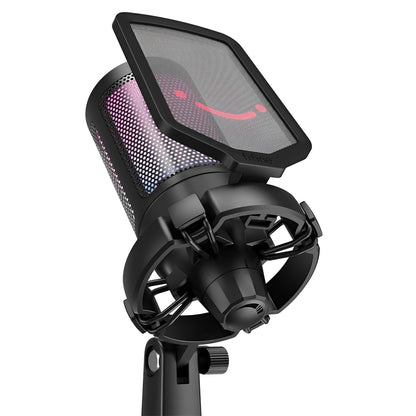 Microfone Gamer Fifine Ampligame A6T, RGB, USB, com Braço Articulado