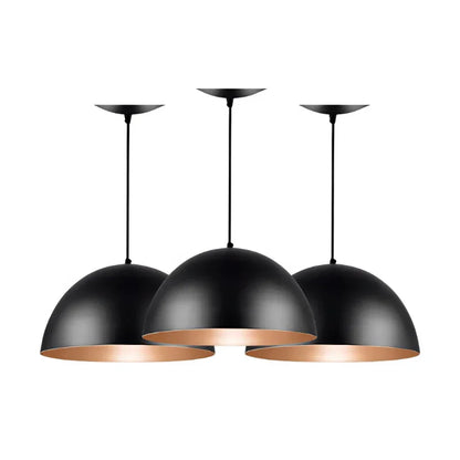 3 Luminárias Pendentes Meia Lua