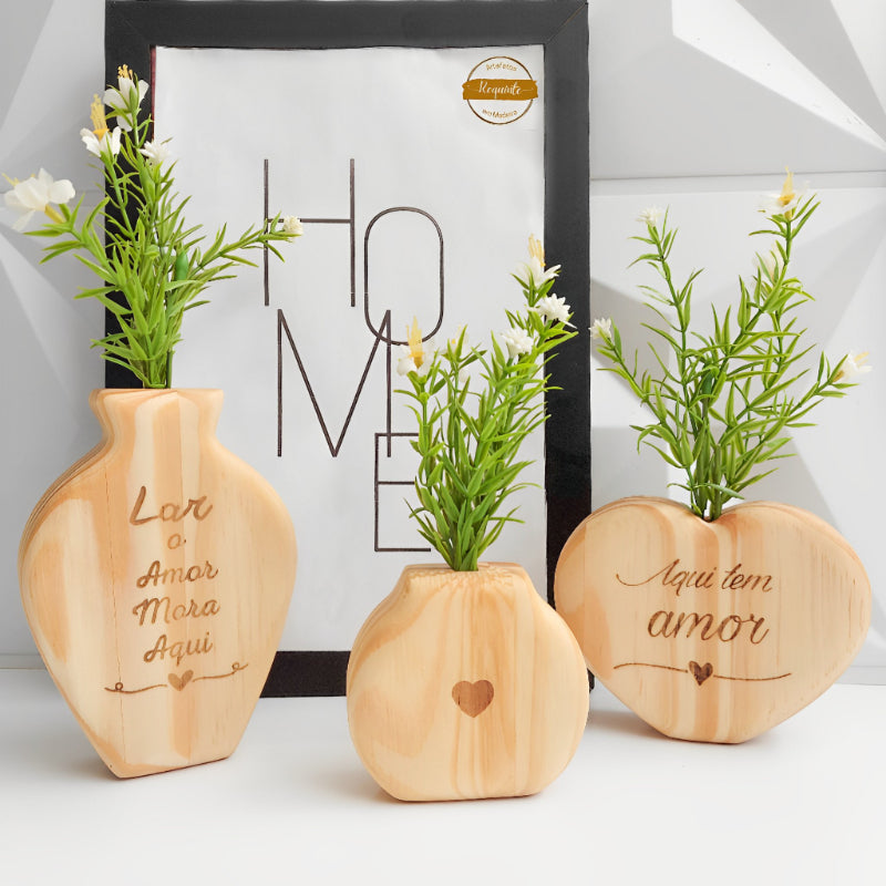 Kit de Vaso com Flores