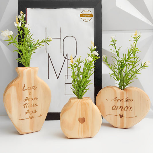 Kit de Vaso com Flores