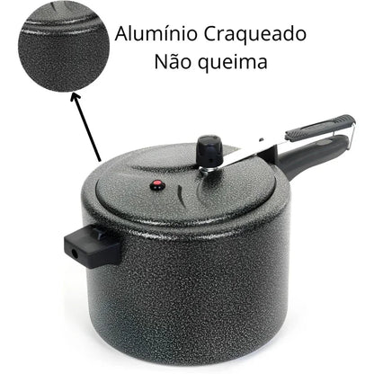 Panela de Pressão 4,5L Preto Craqueado ASJ