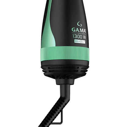 Escova Secadora GA.MA Italy Babosa Brush 3D, 1200/1300W, Preta/Verde, Bivolt