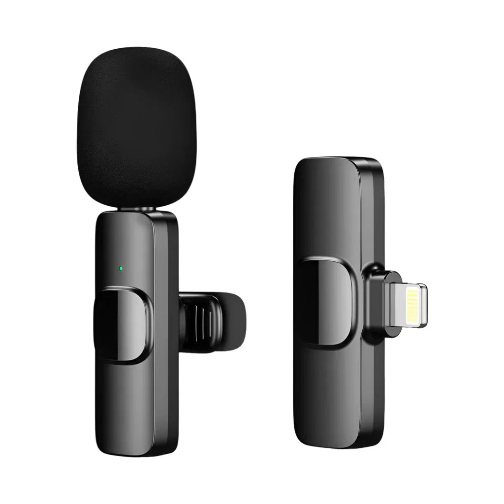Microfone de Lapela sem Fio K9 Recarregável, Compatível com Android e iPhone