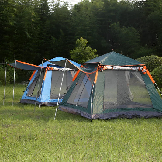 Barraca de Camping Grande para 4/5 Pessoas com Varanda, 240 x 240 x 154 cm