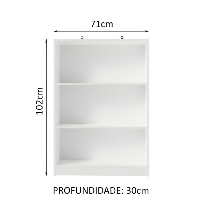 Estante Livreiro com 3 Nichos