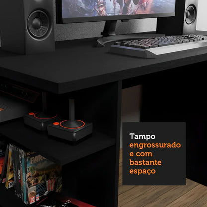 Escrivaninha Preta para Computador Gamer