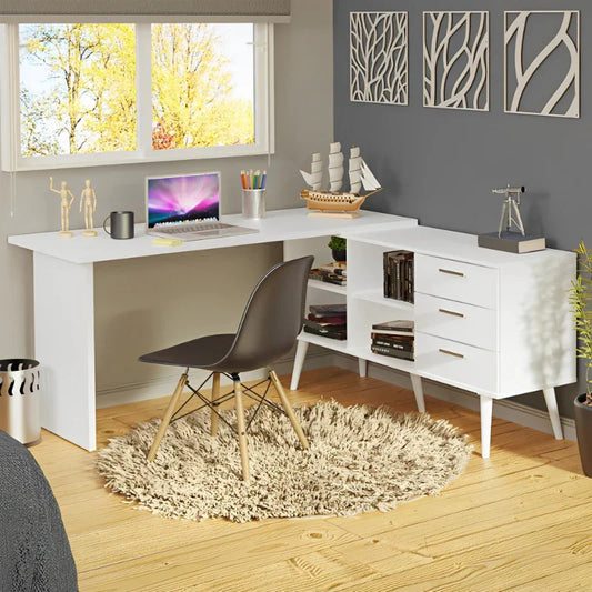 Escrivaninha de Canto com 3 Gavetas