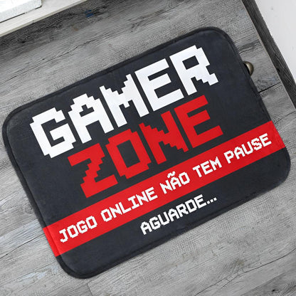 Tapete de Porta Gamer Zone para Entrada, Quarto e Sala 55x35cm