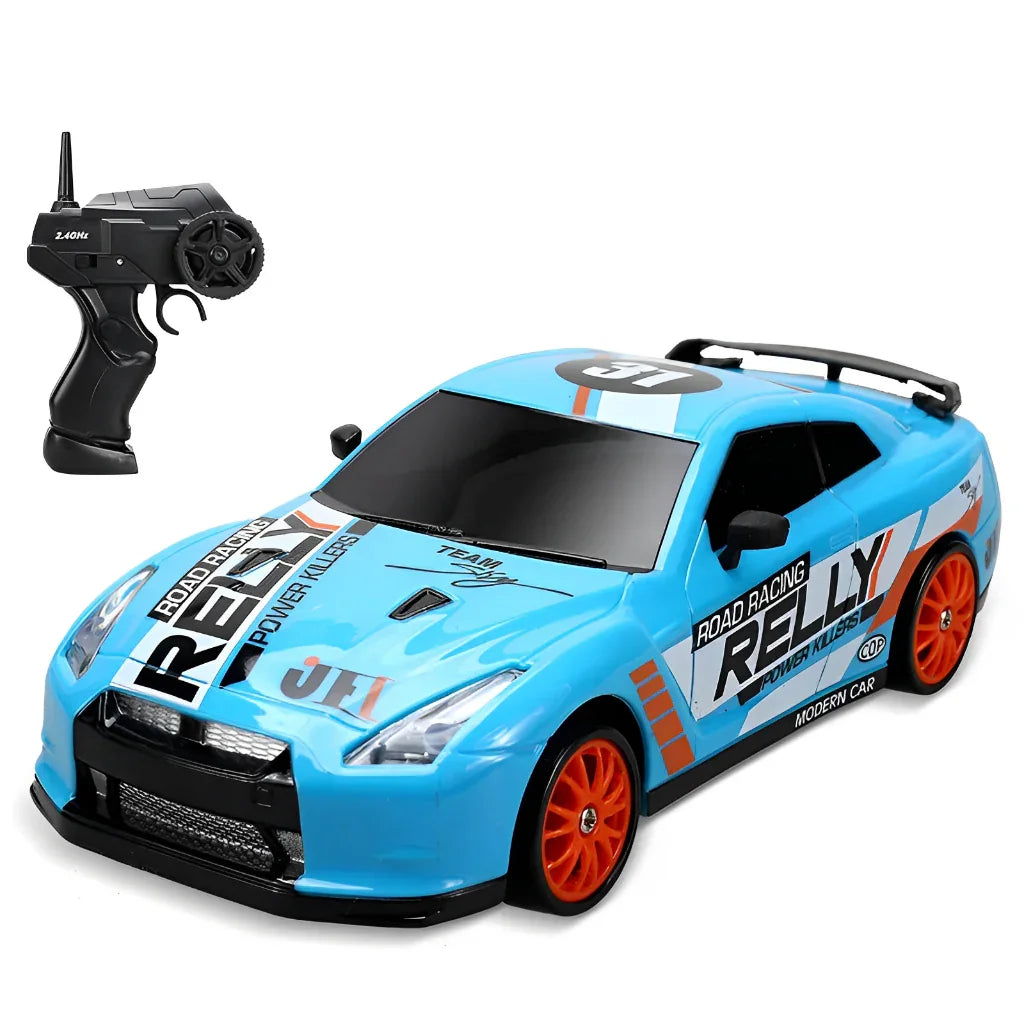 Carro de Corrida de Controle Remoto Mini AE86, 15 km/h, 2.4GHz, 30 Minutos de Duração