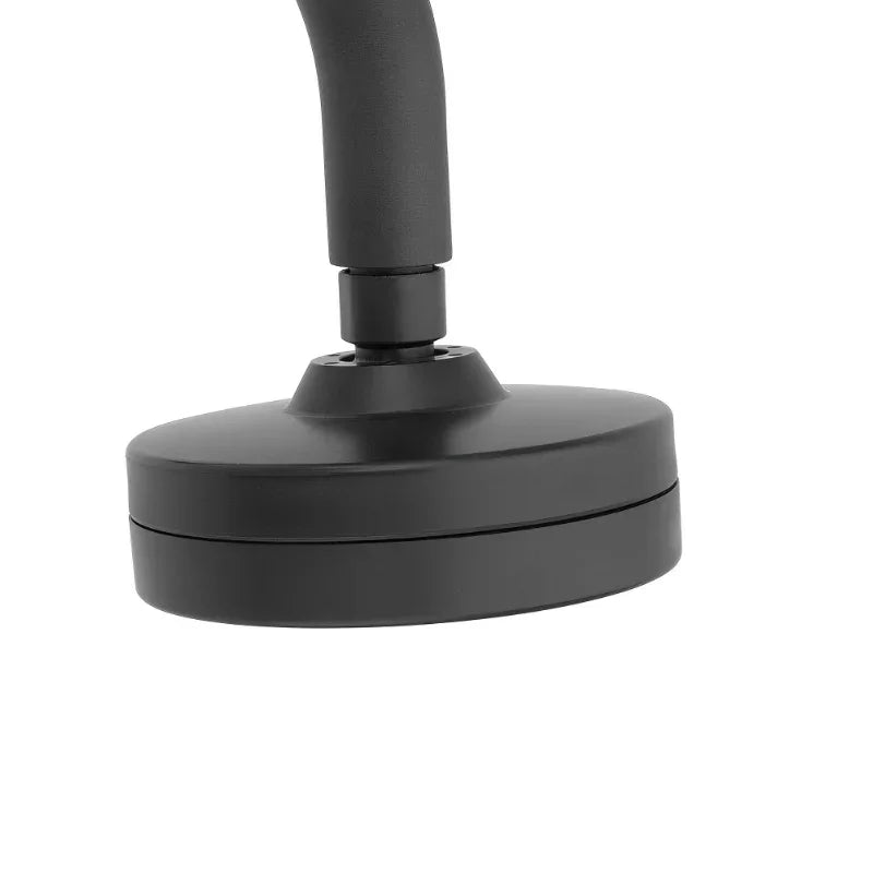 Chuveiro Redondo Preto Articulável Autolimpante para Aquecimento Solar ou a Gás