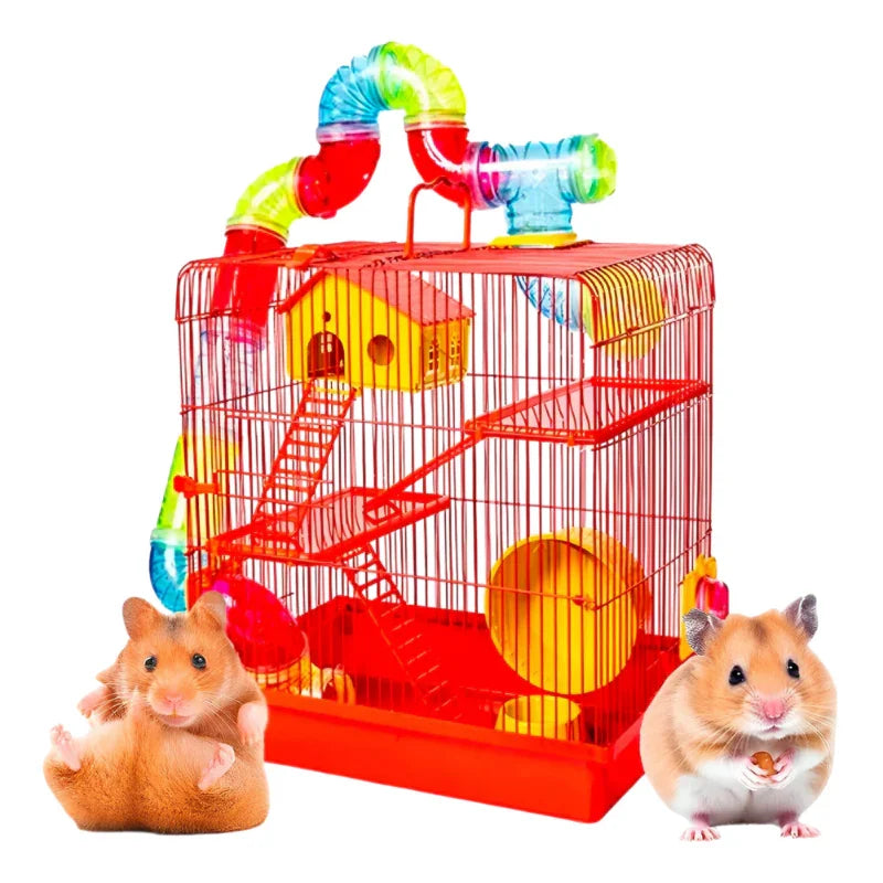 Gaiola de Hamster 3 Andares Completa