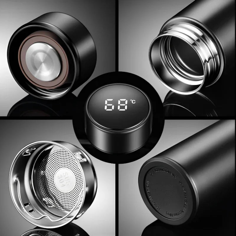 Garrafa Térmica 500ml em Inox com Termômetro Digital