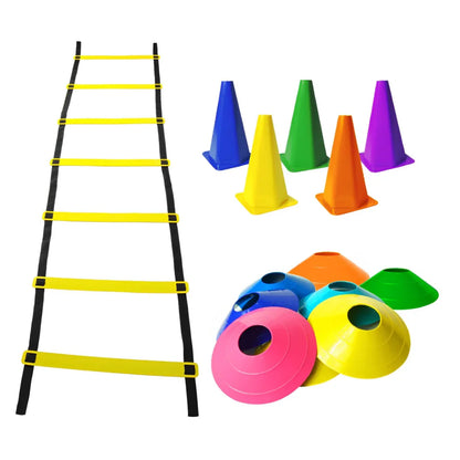 Kit Funcional de Agilidade com 5 Chapéus, 5 Cones e Escada