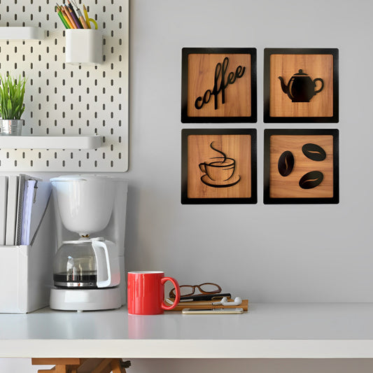 Kit 4 Quadros Cantinho do Café