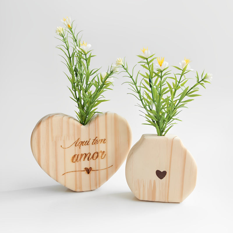 Kit de Vaso com Flores