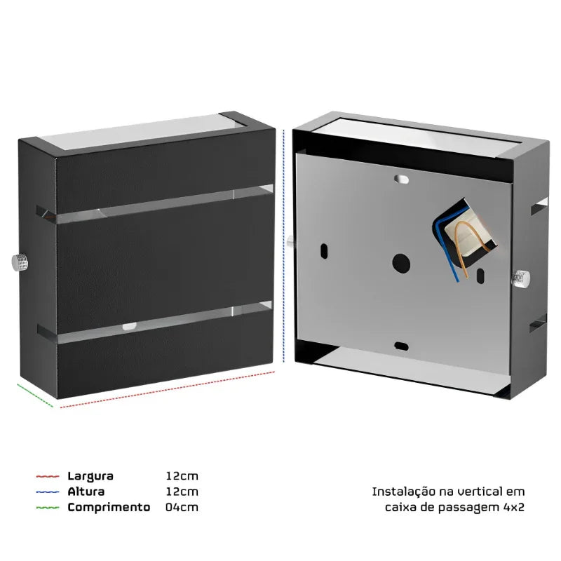 Arandela Slim em Alumínio 2 Frisos