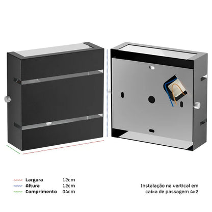 Arandela Slim em Alumínio 2 Frisos